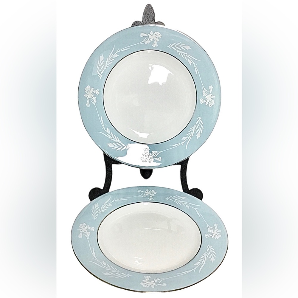 Vintage Minton ‘Turquoise Cameo’ Pair Bread & Butter Plates (Set 1)